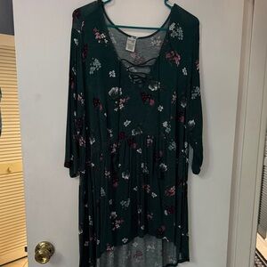 Floral Green Women's Top